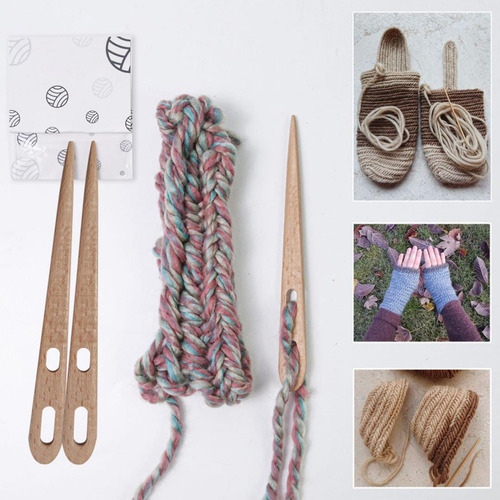 2x De Tricô Diy Fio Tecelagem Suprimentos Para Tecelagem