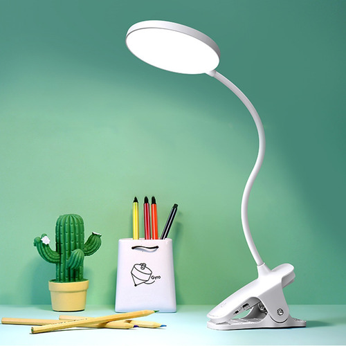 Imagen 8 de 8 de Lámpara Led De Escritorio Recargable Con Clip Y Usb