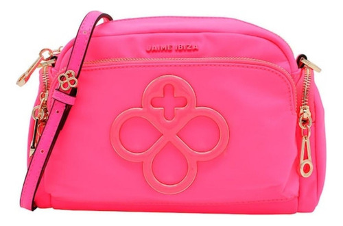 Bolso Jaime Ibiza Modelo Ji 2296 Color Rosa Neón Huellas 202