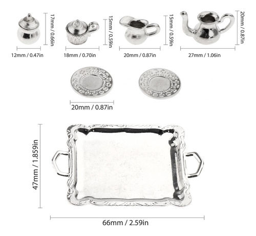 Exquisito Juego De Té Y Café De Plata Fina, Accesorio De