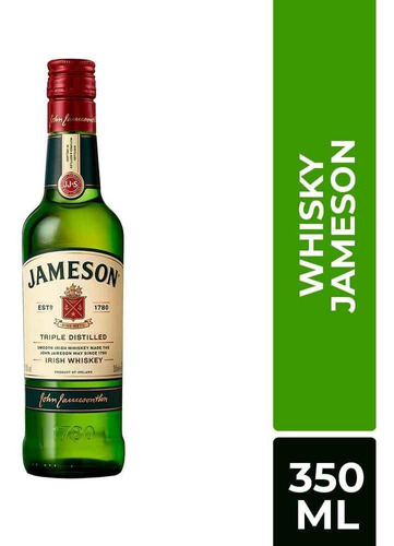 Imagen 1 de 1 de Whisky Jameson Irish Estándar 350 Ml