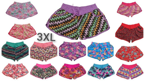 Short Playero Mujer Short De Baño Mujer Verano Estampado