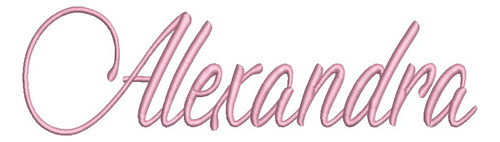 Matriz De Bordado - Nome Alexandra - Fazemos Qualquer Nome Rosa-claro Nome Alexandra Com Letra Cursiva
