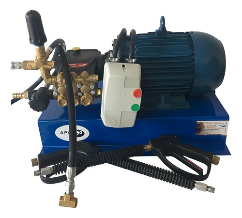 Hidrolavadora Industrial 5hp, 2600psi, Apollo 5 Twin Clasica, Doble Salida Con Arrancador, Montada En Placa