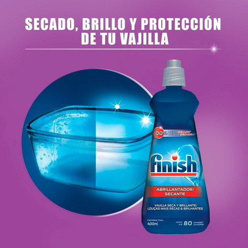 Imagen 3 de 6 de Abrillantador Para Lavavajillas Automático Finish 400ml