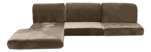 Sofá Y Cojín Elásticos Silver Fox Velvet Con Todo Incluido