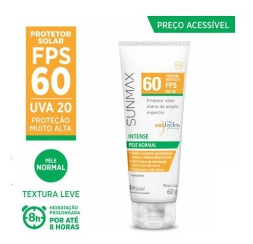 Protetor Solar Sunmax Intense Fps60 Sunmax 60g