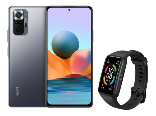 Imagen 1 de 5 de Xiaomi Redmi Note 10 Pro 128gb 6gb Ram + Honor Band 6 Negro