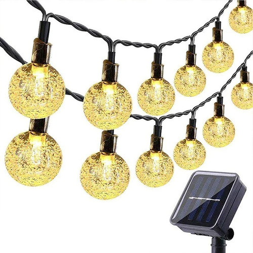 Cuerda Tendedero 22m 200 Leds Luz Bola Cristal 8 Funciones