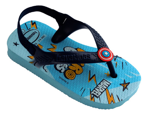 Havaianas Baby Capitão América Com Elástico Chinelo Original
