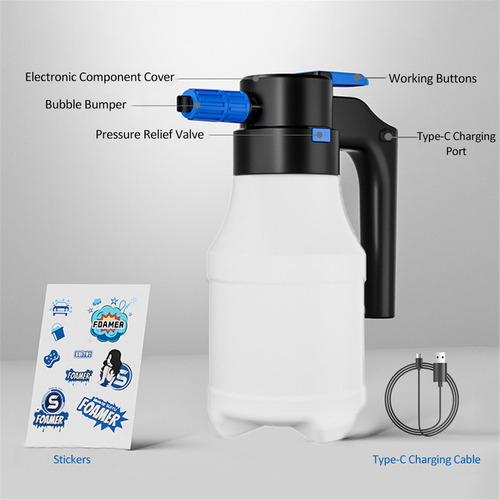 Ybyb Pulverizador De Espuma De Carro Elétrico De 1,5 L Com