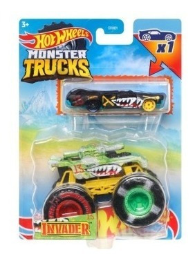 Pack 1 Monster Trucks + 1 Auto Hot Wheels Modelo A Eleccion