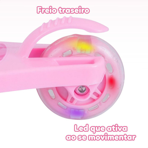Patinete Plegable De 3 Ruedas For Niños Con Luces Led
