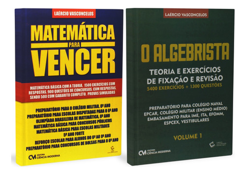 Kit Matemática Para Vencer + O Algebrista  (laércio Vascon