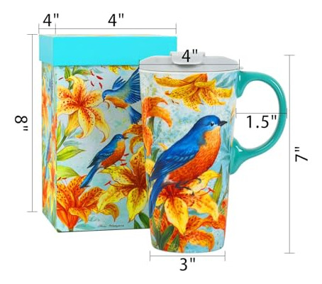 Taza De Café De Porcelana Para Latte Con Diseño De Urraca, 5