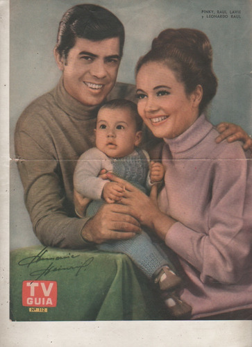 Antiguo Poster Revista T V Guia  -  Pinky Y Lavie - Años 70
