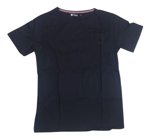 Remera Lisa Unisex  Color Negro Chai Talle M Oferta