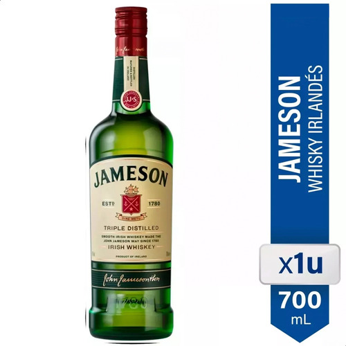 Whisky Jameson Irlandes Triple Destilado - 01almacen
