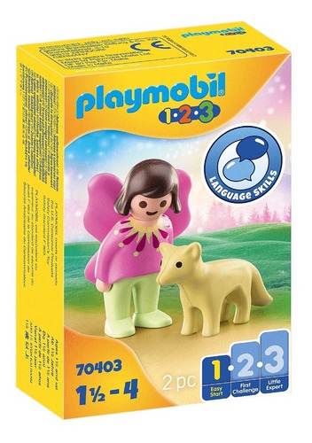 Playmobil 1.2.3 Hada Con Su Amigo Zorro 70403 En Stock!!!