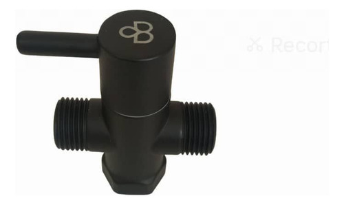 Llave De Arresto Doble 1/2 Color Negro Marca Griven 