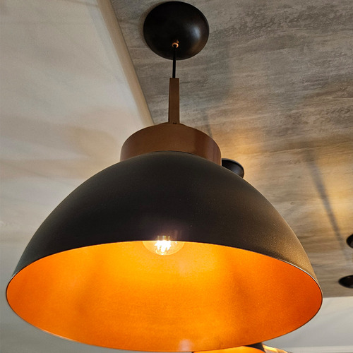 Pendente Arcanas Grande Luminária Lustre Alumínio 110v 220v Arcanas Retro Colonial Moderno Rústico Teto Cobre Soquete Cabo Slim E27 Embutir Lâmpada