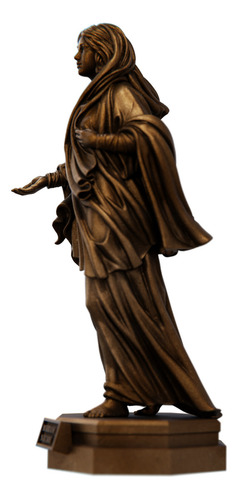 Estátua Religiosa Imagem Maria De Nazaré Cor Cor Cobre Antigo