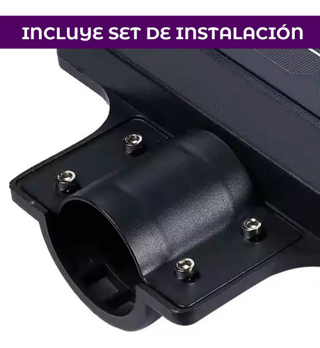 Reflector Led Luminaria Solar 300w Sensor Movimiento Exterio Estructura Negro