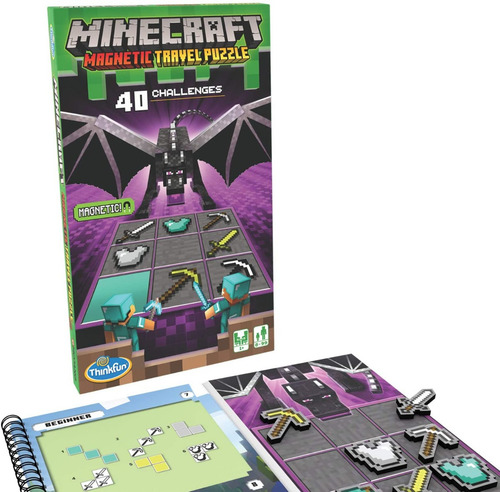 Minecraft Puzzle Magnético Para Viaje (juego De Logica)