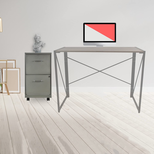 Armário De Arquivos Lorell 2-drawer Mobile Grey Llr16873