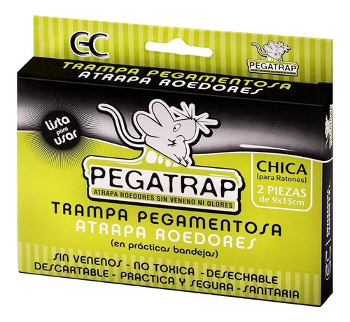 Trampa Ratas Trampera Lauchas Pegatrap 2 Bandejas Chicas