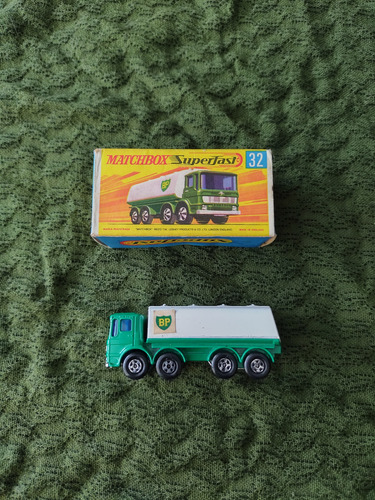 Camión Matchbox Superfast No.32a Leyland Petrol Tanker Verde (Usado)