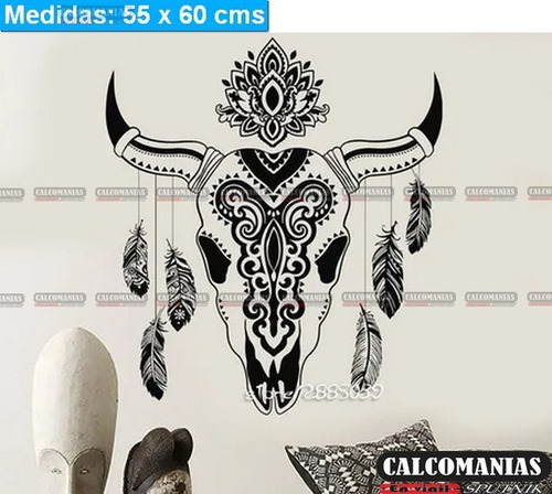 Vinilo Decorativo Animal Skull Bull 