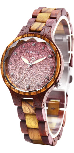 Bewell Reloj De Madera Para Mujer, Reloj De Madera De Cuarzo