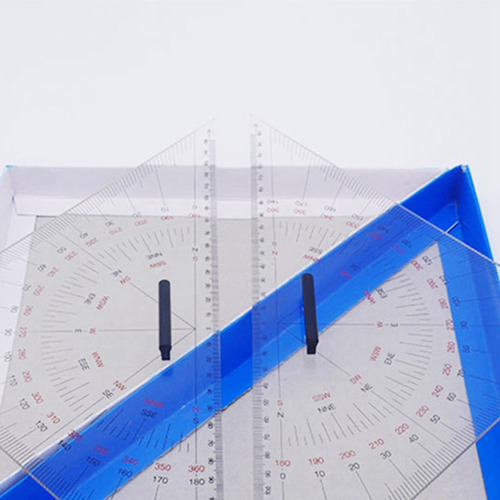 Regla Triangular Para Dibujo De Barcos, Dibujo De Cartas, Tr