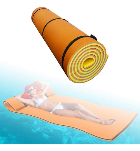 Estera Flotante De Agua Balsa Flotante Para Naranja Amarillo