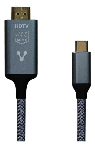 Vorago Cab-310 Cable Usb Tipo C A Hdmi 4k Uhd Plug And Play Durable Consola De Videojuegos, Tv Box, Laptop