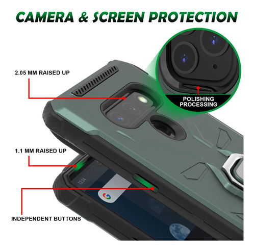 Imagen 7 de 9 de Forro Con Anillo Motorola One Actión