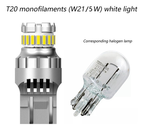3 Luces Led De Reversa Canbus T20 740 W21w W21/5w 7443 Led B