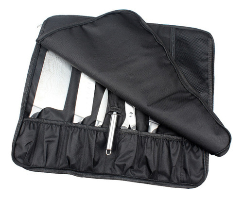 Bolso Enrollable For Cuchillos De Chef Con Correa De Hombro