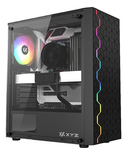 Gabinete Gamer Xyz Portal 100 A-rgb Gamer Vidrio Templado