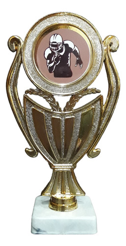 Trofeo Plástico Copa Plana Fútbol Americano 15cm Souvenir