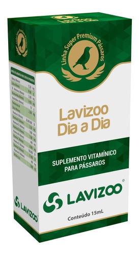 Lavizoo Dia A Dia 15ml Suplemento Vitaminas Premium Pássaros