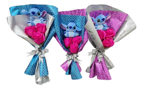 Ramos De Rosas Con Peluche Stitch / Detalle Regalo 