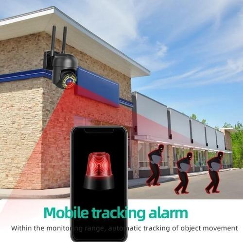 Para Cámara De Seguridad Wifi Exterior 39 Led Con Alarma