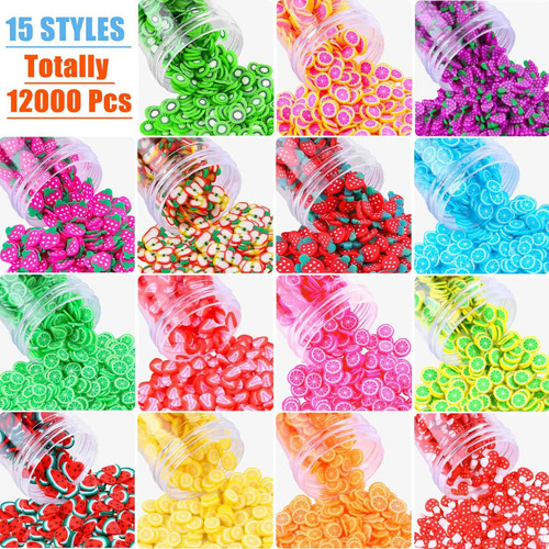 Frutas Encapsuladas para decoración de Uñas de silicona 12000 Unidades ovaladas