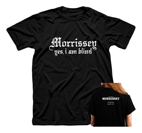 Remera Unisex Algodón Morrisey Yes Blind Fecha Argentina 