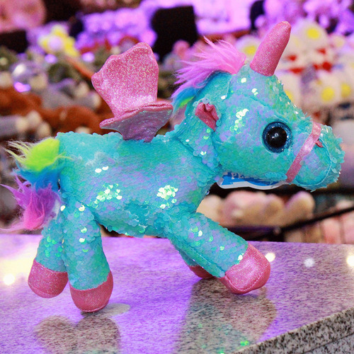 Peluche Sorpresa Unicornio Lentejuela Premium Pelucheria Color