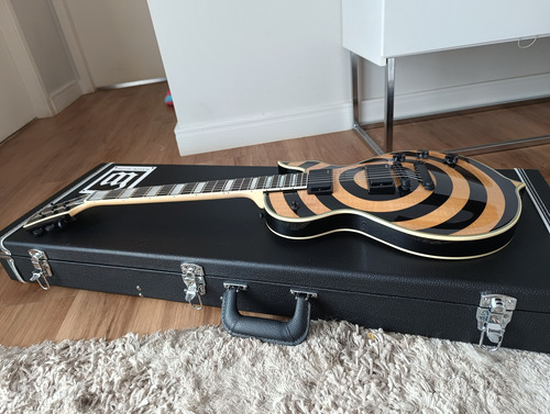 Wylde Audio Odin Gray Raw Top Bullseye Zakk Wylde Signature Destro Ocre Ébano (Usado)