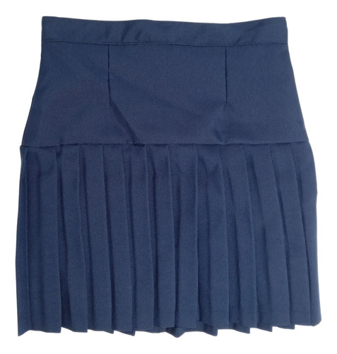 Falda Escolar Tableada Azul Marino Uniforme Talla 12, 14, 16