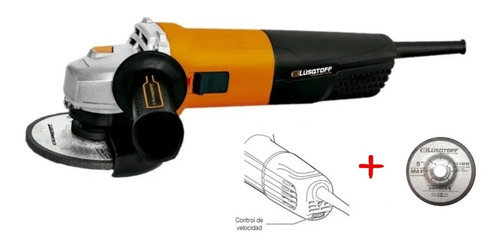 Imagen 5 de 10 de Amoladora 125mm Lusqtoff 1010w Velocidad Variable Aml1010
